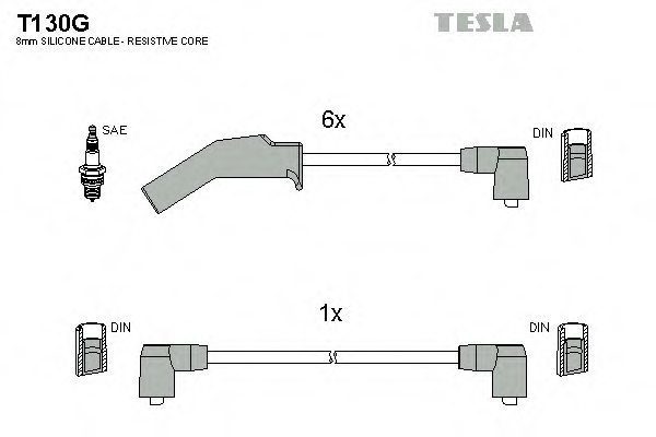 TESLA T130G Ignition Cable Kit